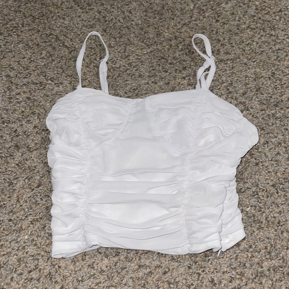 White crop top